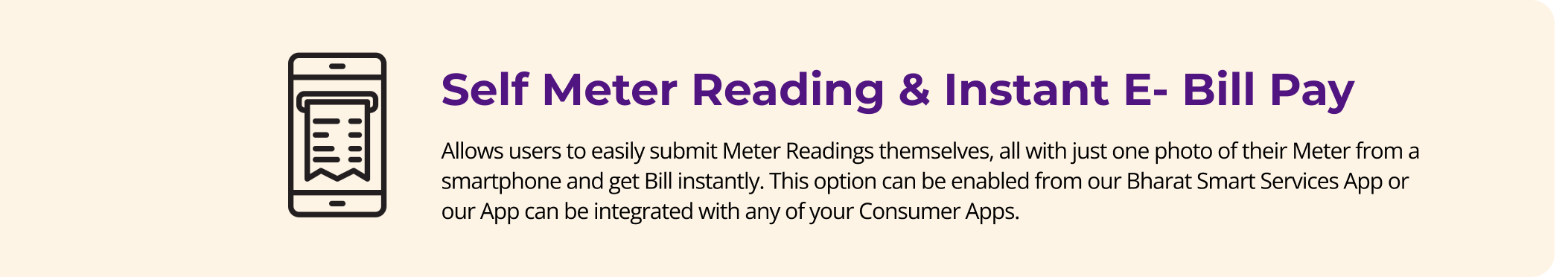 Self Meter Reading & Instant E-Bill Pay